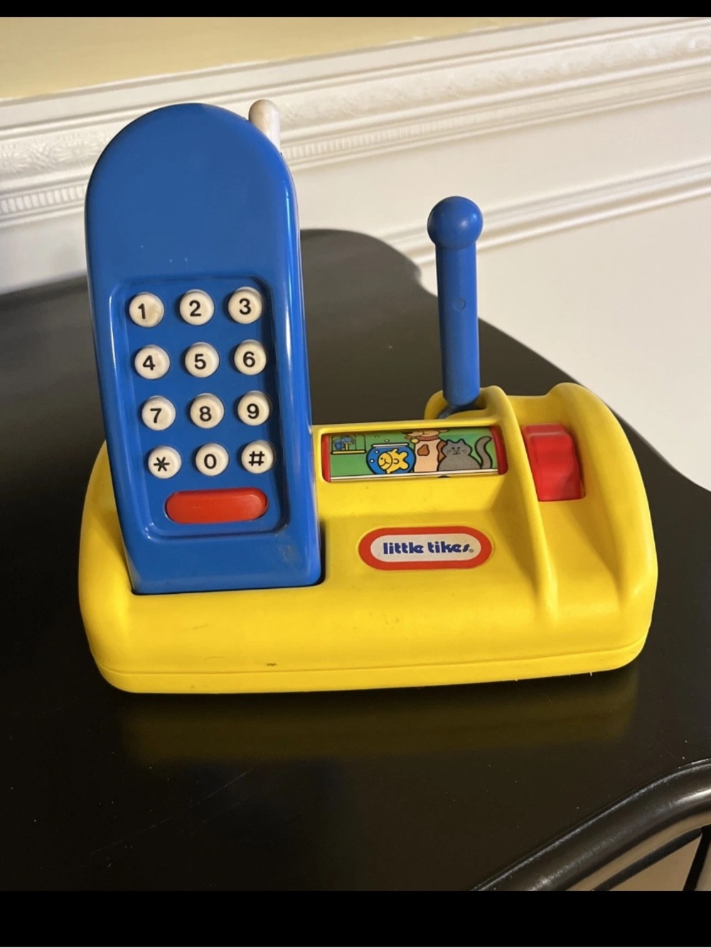 Little Tikes cordless blue home phone with base, ID directory .Vintage 90s mint
